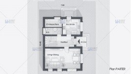 Proiect casa parter + etaj (119 mp) - Zaira