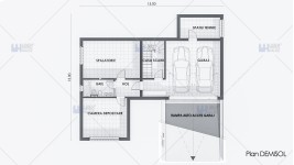 Proiect casa demisol + parter + etaj (260 mp) - Grania