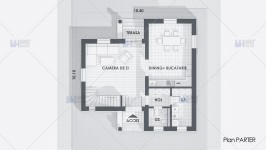 Proiect casa parter + etaj (120 mp) - Zenia
