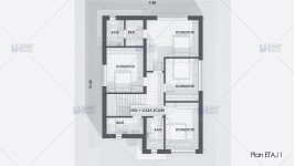 Proiect casa parter + etaj (200 mp) - Marvela