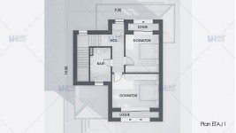 Proiect casa parter + etaj (125 mp) - Edna