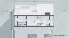 Proiect personalizat casa parter cu etaj si mansarda - Fundata