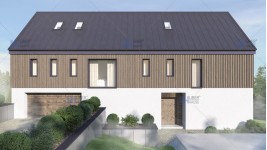 Proiect personalizat casa parter cu etaj si mansarda - Fundata