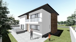 Proiect casa parter + etaj (180 mp) - Hermes