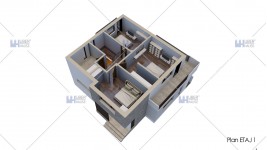 Proiect casa parter + etaj (119 mp) - Cubiqa