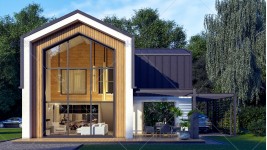 Proiect casa parter + etaj (150 mp) - Direna