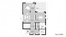 Proiect casa parter + etaj (185 mp) - Arya