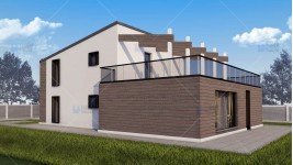 Constructie casa structura metalica parter + mansarda (176 mp) - Deezen