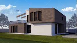 Constructie casa structura metalica parter + mansarda (176 mp) - Deezen