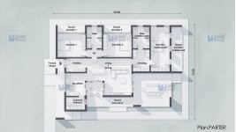 Proiect casa pe un nivel - 4 terase acoperite (140 mp) - Indira