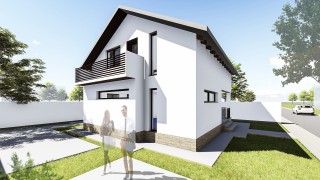 Proiect casa cu mansarda (110 mp) - Allena