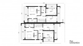 Constructie casa zidarie duplex parter + mansarda (390 mp) - Teea