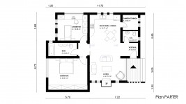 Proiect casa parter (88 mp) - Minimus