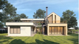 Proiect casa cu crama - garaj - terase mari - subsol - curte interioara - personalizat
