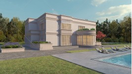 Proiect casa impunatoare - garaj - dining semicircular - suprafete vitrate mari