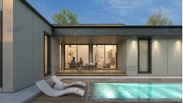 Proiect casa cu piscina si terasa acoperita Balotesti - personalizat