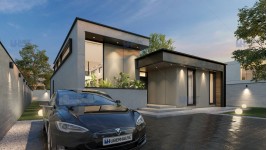 Proiect casa cu piscina si terasa acoperita Balotesti - personalizat