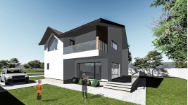 Constructie casa lemn parter + mansarda (124 mp) - Reyna