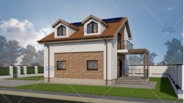 Proiect casa cu mansarda (89.7mp) - Solaria